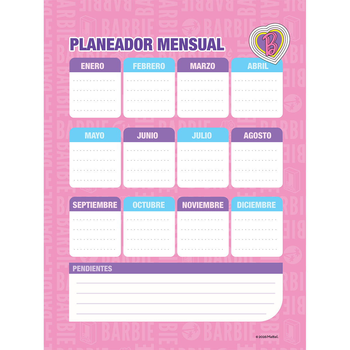 Cuaderno Argollado Pasta Dura  Barbie Grande Made In Malibu img #7