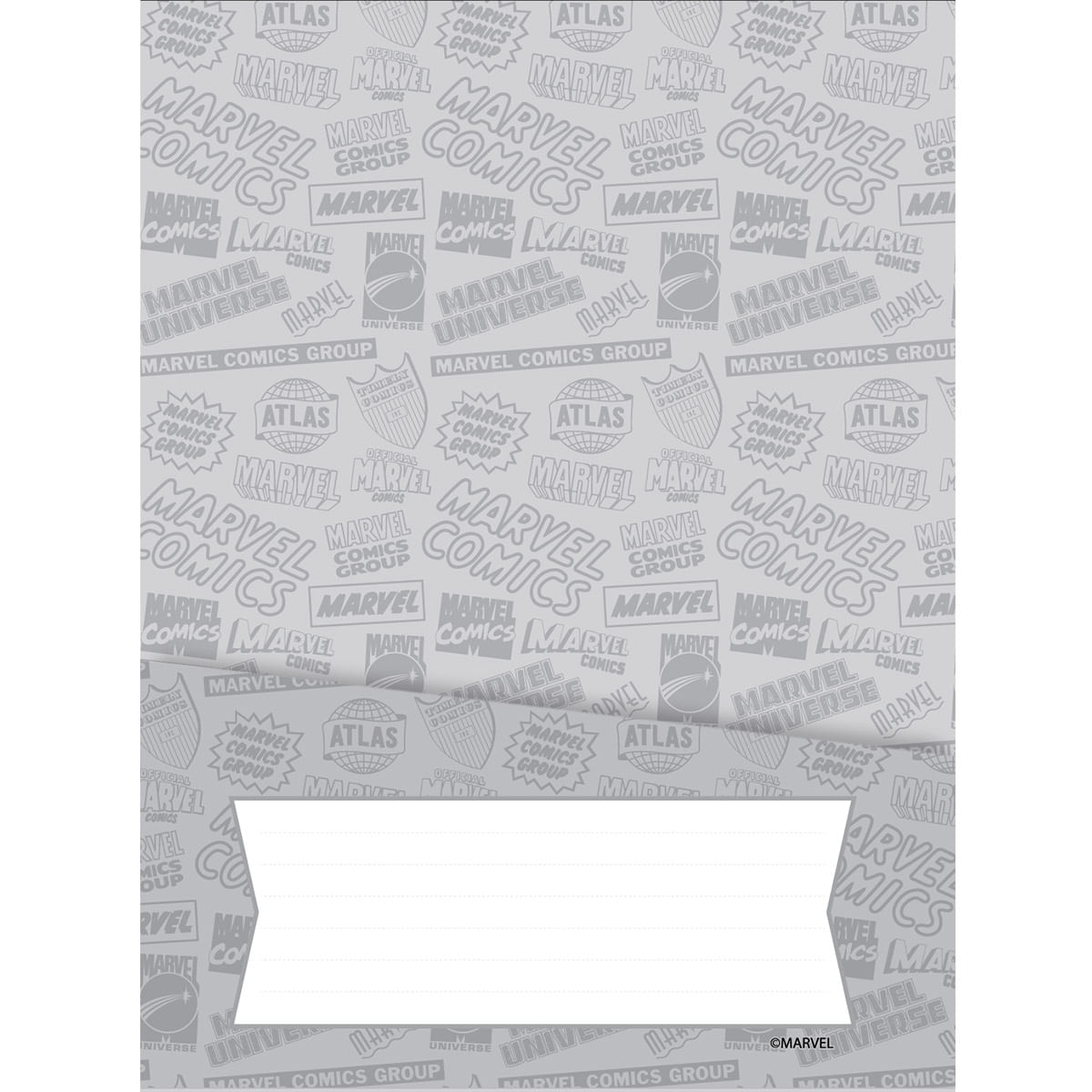 Cuaderno Argollado Pasta Dura  Marvel Logos Grande Negro img #4