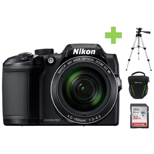 Cámara Nikon Coolpix B500+32Gb+Bolso+Tripode 135Cm