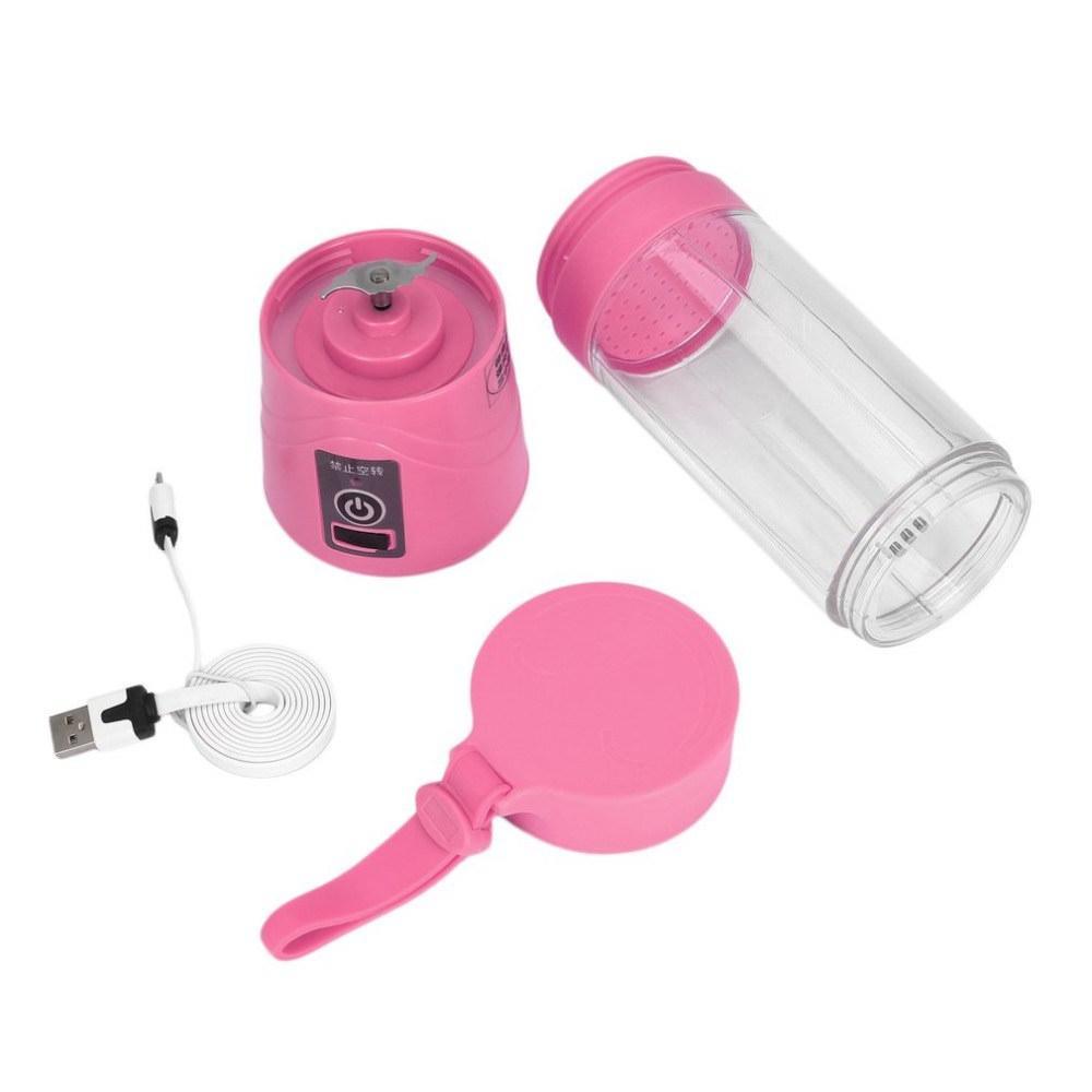 Mini batidora portátil recargable USB, color rosa