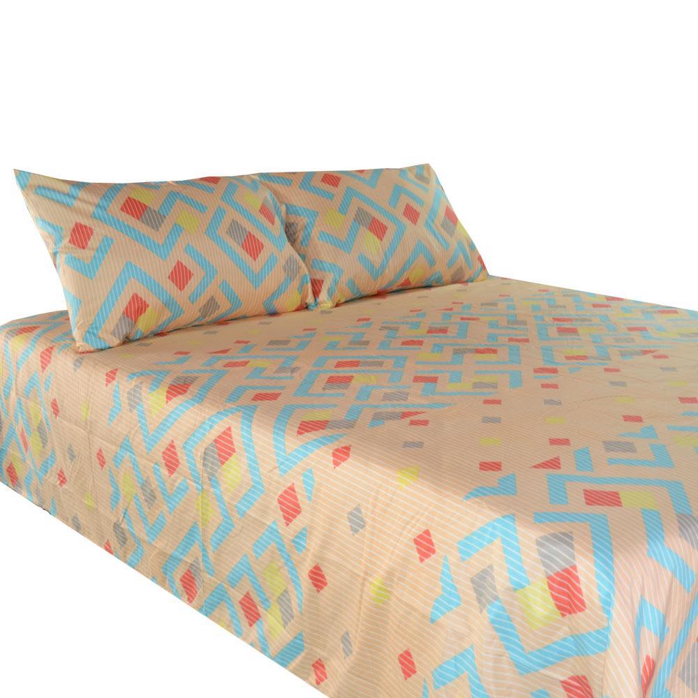 Juego Sábanas Cama Semi Doble 120X190cm Sab120micr