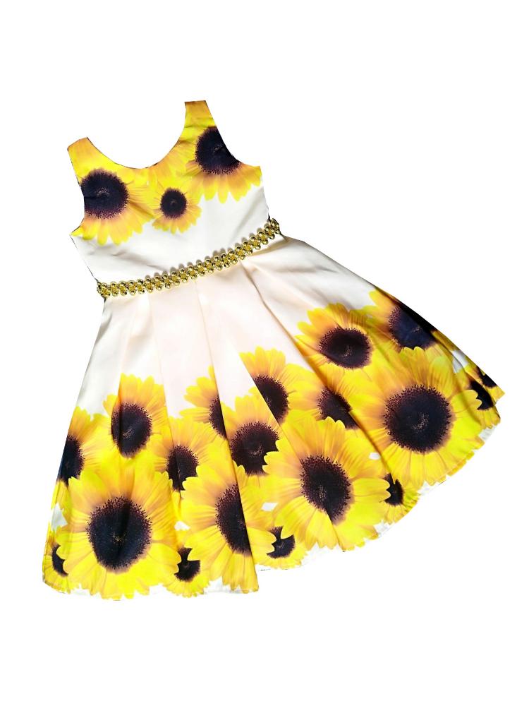 Vestido Para Ni a Girasol 2215 Amarillo Carulla