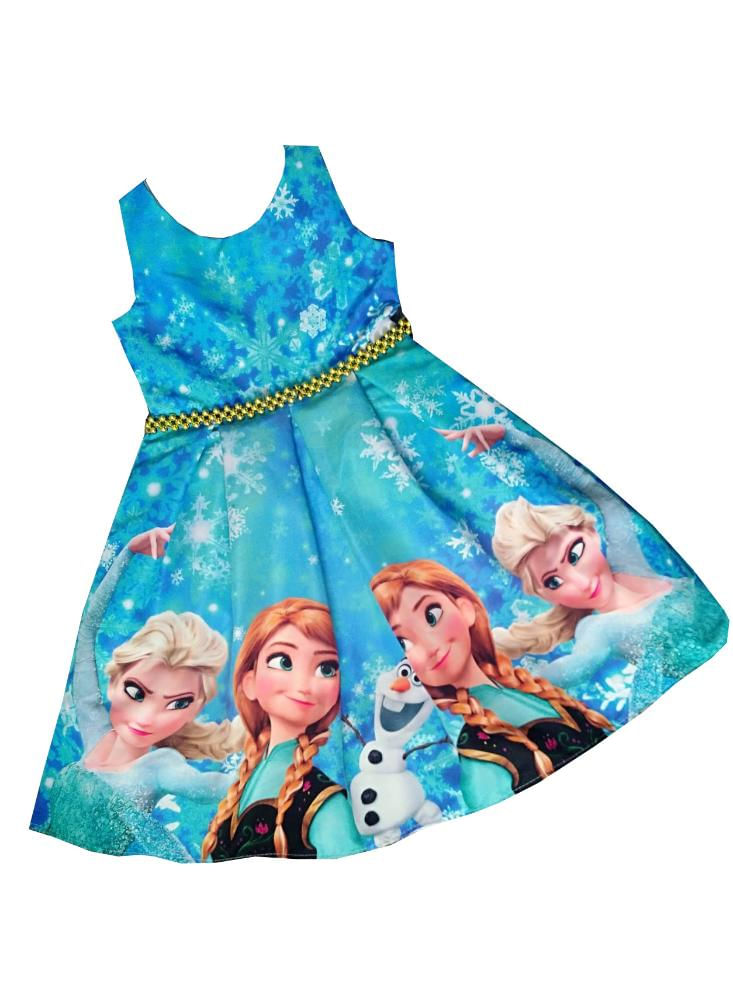 eslogan leninismo detalles Vestido Para Niña Frozen 2076 Azul | Carulla