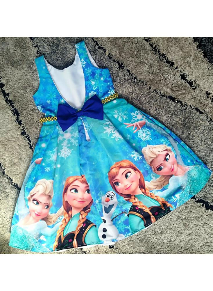 Vestido Para Niña Frozen 2076 Azul | Carulla