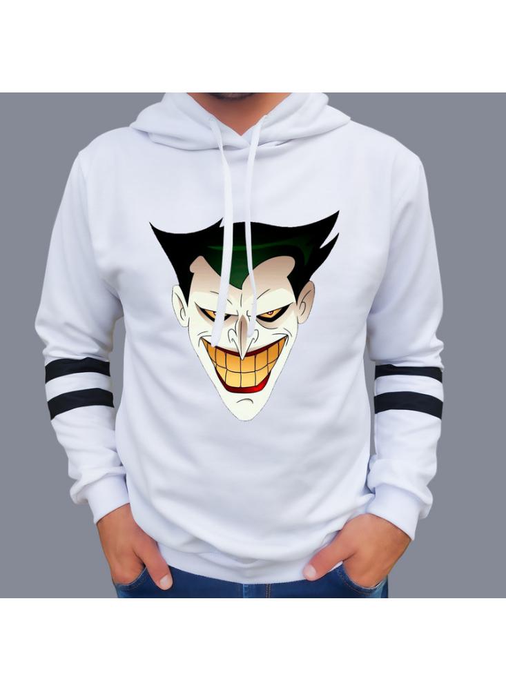 Buzo Buso Saco Hoodies Blanco Joker Animado Carulla