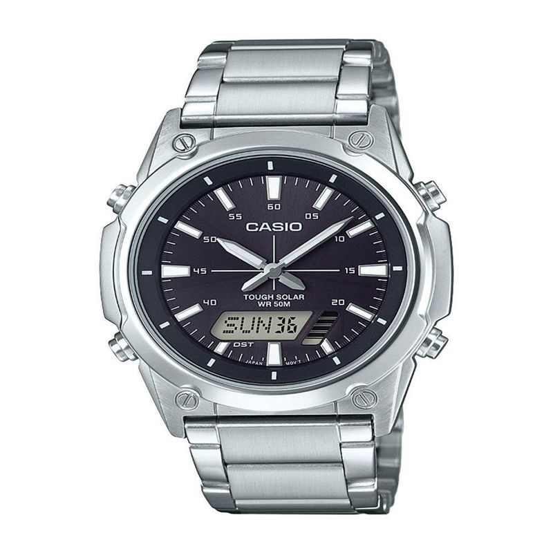 Reloj Casio AMW-810D-1A Analogo Y Digital Plateado | Carulla - carulla.com