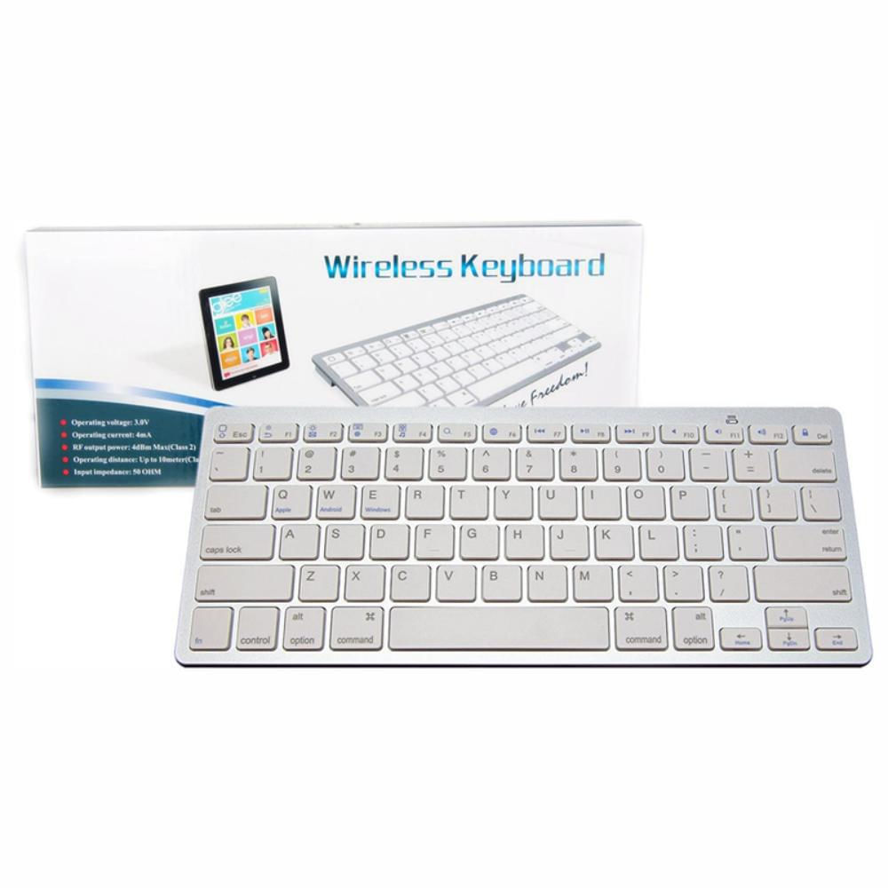 Teclado Bluetooth Wireless Keyboard Mac Pc Tablet Cel Blanco img #1
