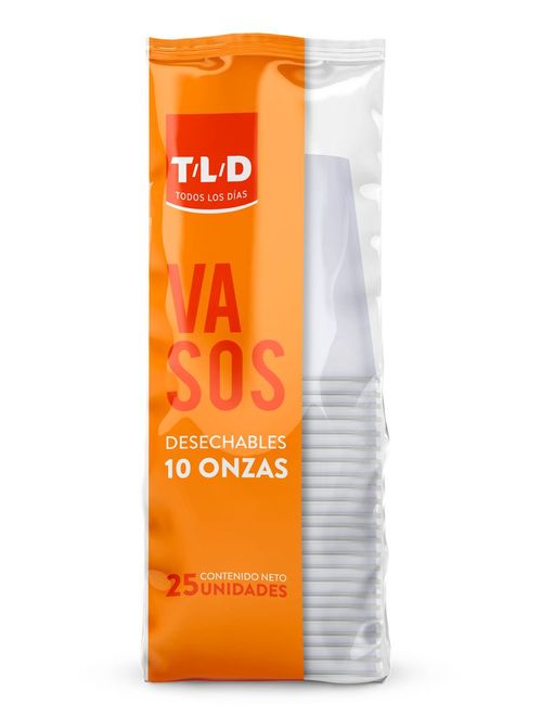 Vaso 10 Onzas Blanco T/L/D TODOS LOS DIAS SINREF