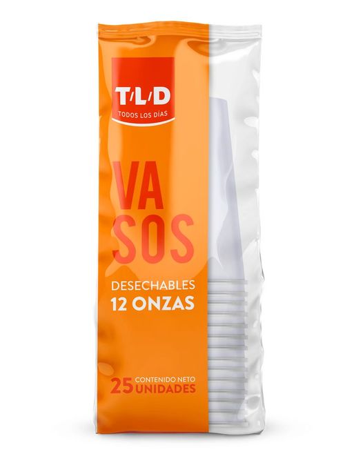 Vaso 12 Onzas Blanco T/L/D TODOS LOS DIAS SINREF