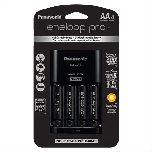 Cargador + Pilas Aa Panasonic Eneloop Pro