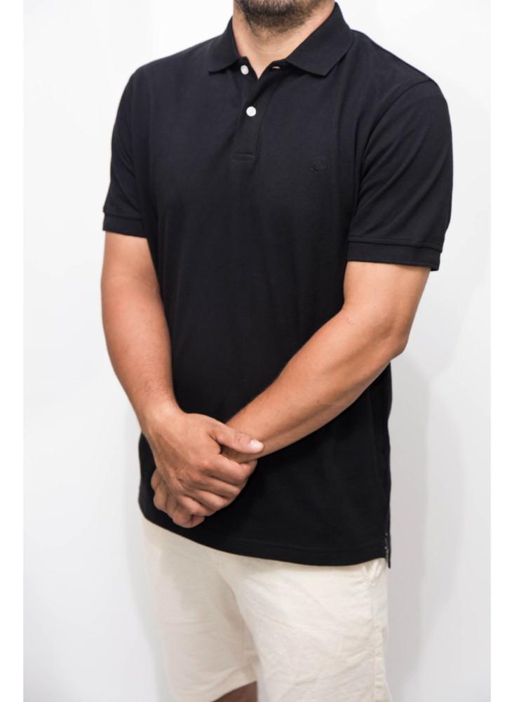 camisa polo negra