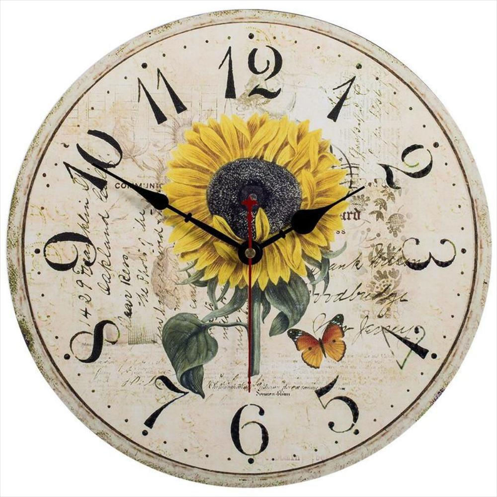 Reloj de pared decorativo para el hogar 34 cm girasol | Carulla