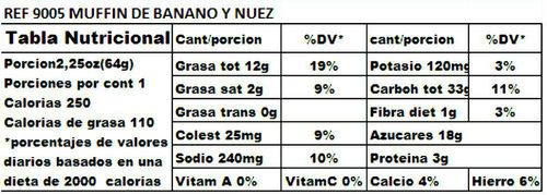 MUFFIN DE BANANO Y NUEZ OTIS 113 gr