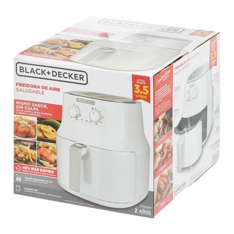 Freidora Aire Saludable BLACK & DECKER hf3003w