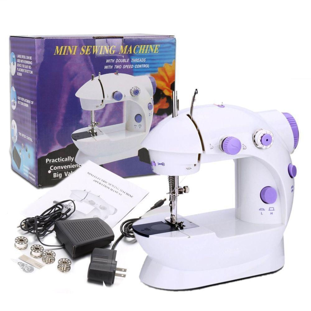  Mini máquina de coser eléctrica, máquina de coser