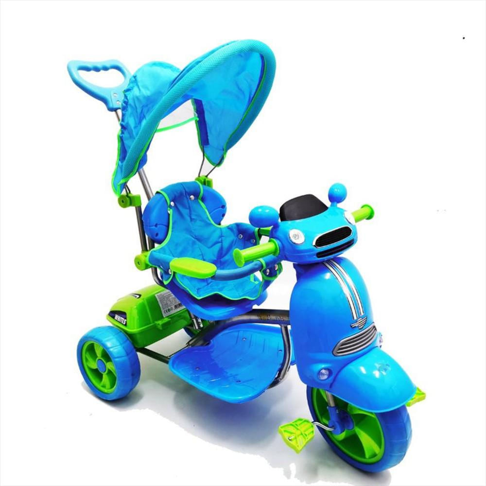 Triciclo Bebe Infantil Musical Paseador Oferta Unisex Moto Mono-Shock  Fucsia - La Tiendita del Bebé