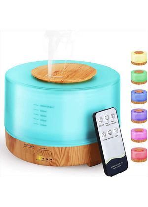 Humidificador Difusor De Aromas Tv Grande 500Ml Tipo Madera Con Control