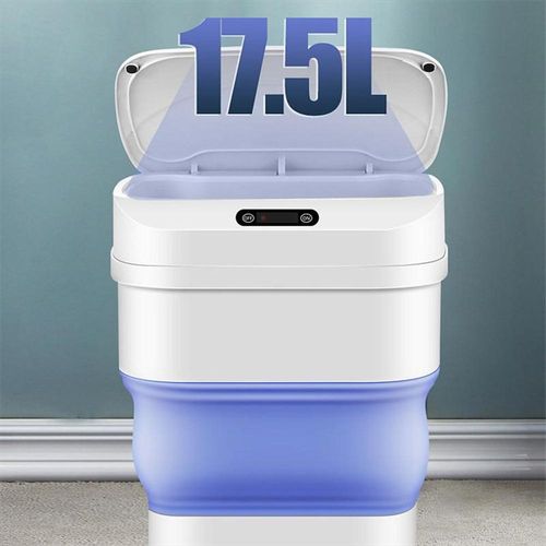 Papelera Con Sensor Inteligente Plegable De Silicona.