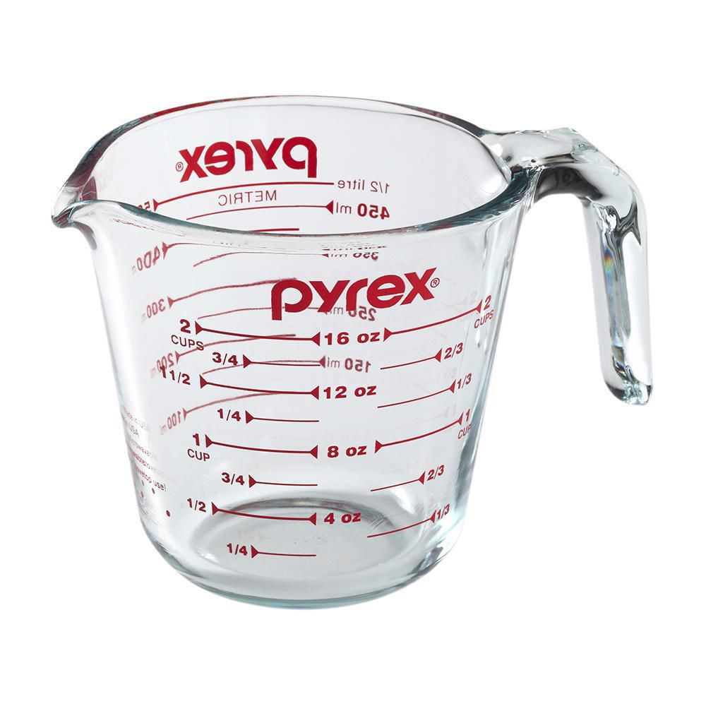 TreeBox Vaso medidor de cristal, vaso medidor de 500 ml