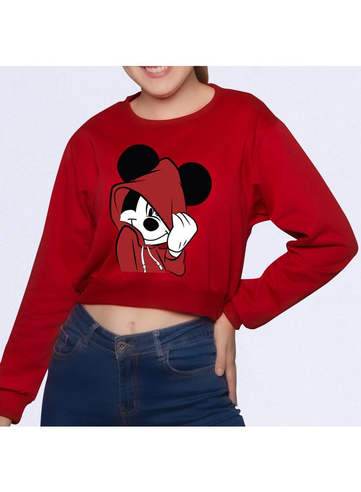 Buzo Buso Saco Rojo Minnie Mouse Corto Mujer Carulla