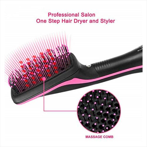 Cepillo Secador Plano Negro Salón One Step Hair Dryer And Styler