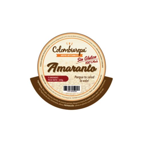 Arepa Amaranto 5Unidades COLOMBIAREPA 320 gr