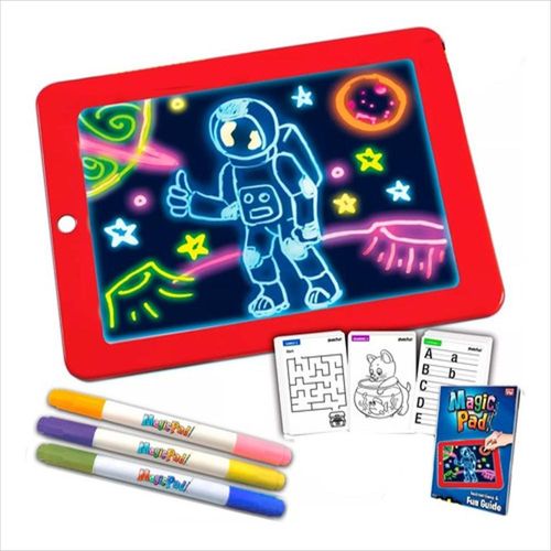 Tablero Mágico Luz Y Marcadores Tableta De Dibujo Magic Pad