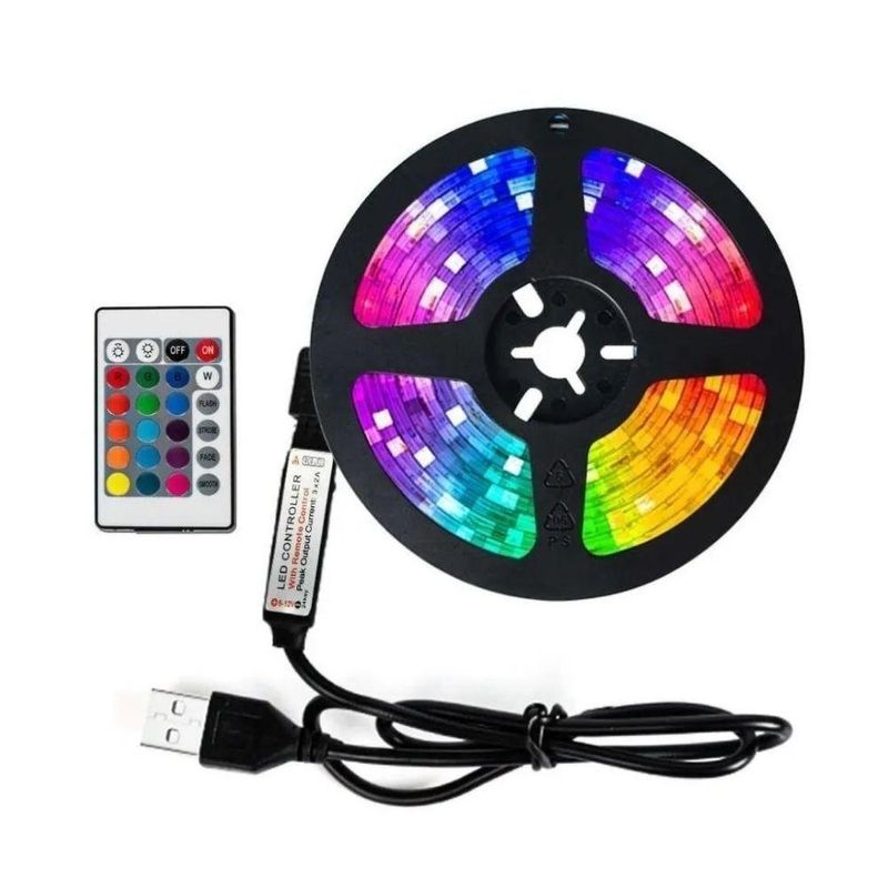 TIRA LED USB RGB MULTICOLOR 5METROS 