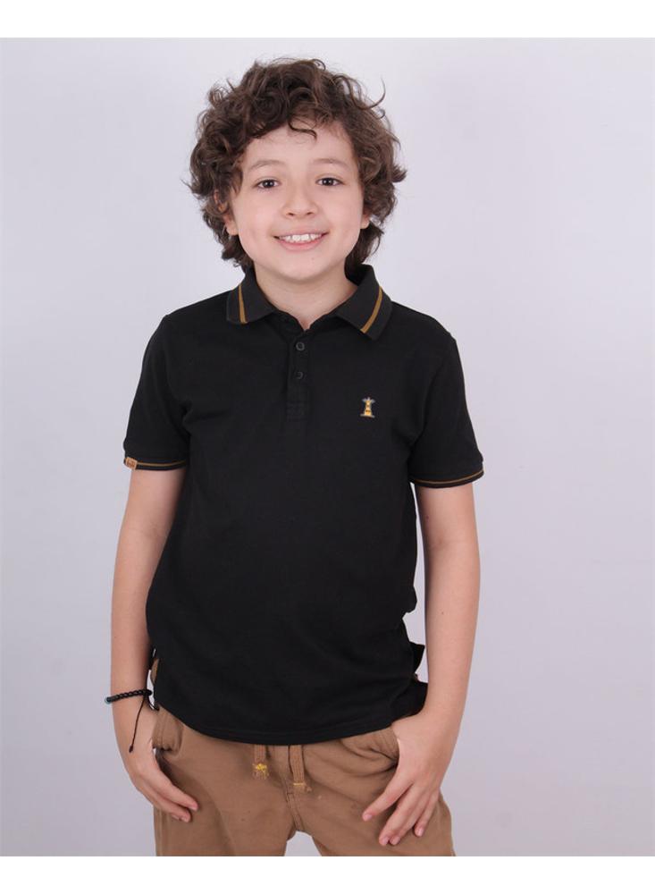 Camiseta Polo Negra Nino Apostol Carulla