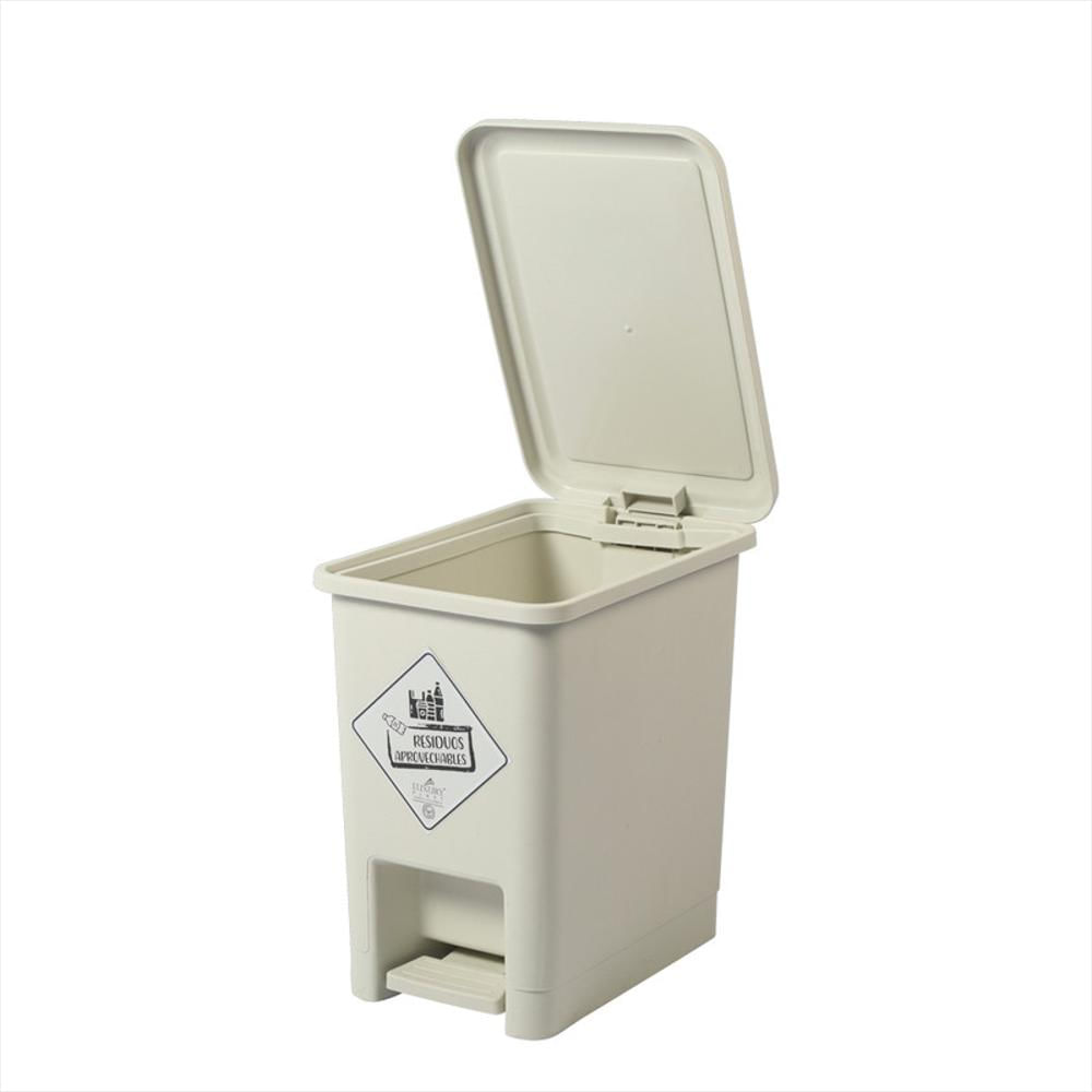 Papelera Caneca 8 Lt Pedal Blanca Carulla 1694