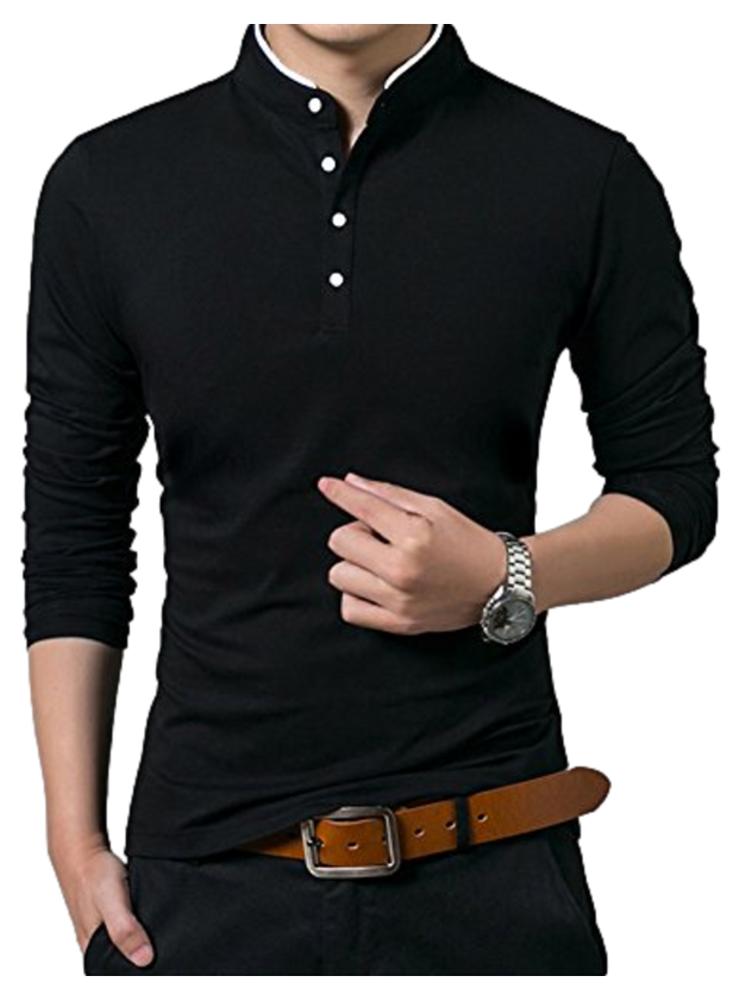 Caso Wardian alineación Facilitar Camisa Buzo Polo Manga Larga Negro Blanco Cuello N | Carulla