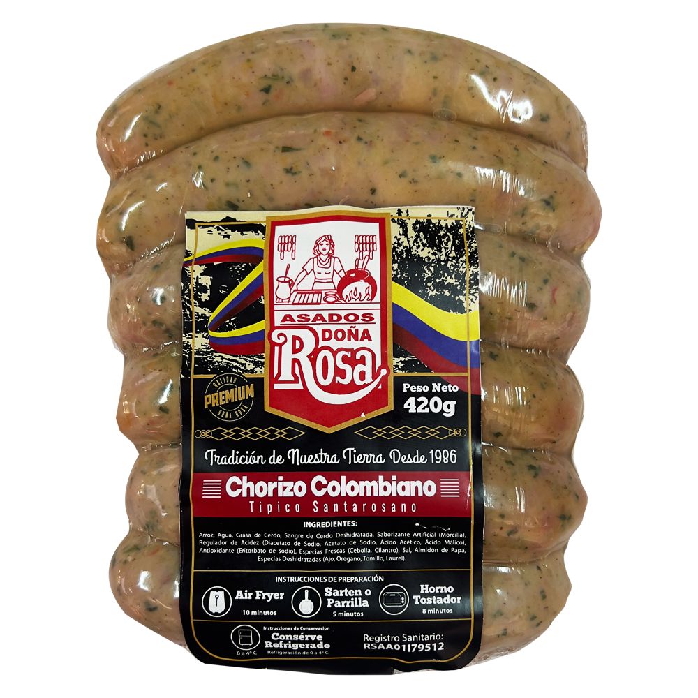 Chorizo Colombiano Entero ASADOS DOÑA ROSA 420 gr