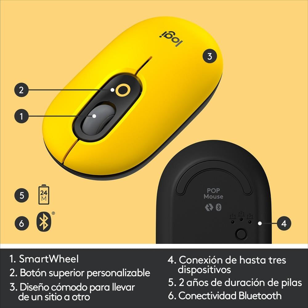 Mouse Bluetooth Función Emojis Personalizable, Logitech Pop Blast img #3