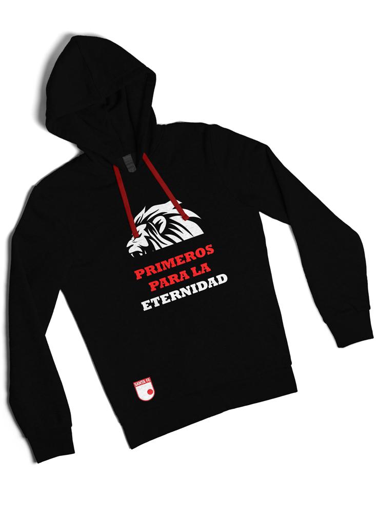 Buzo Hoddie Independiente Santa fe Fan Con Capota Carulla