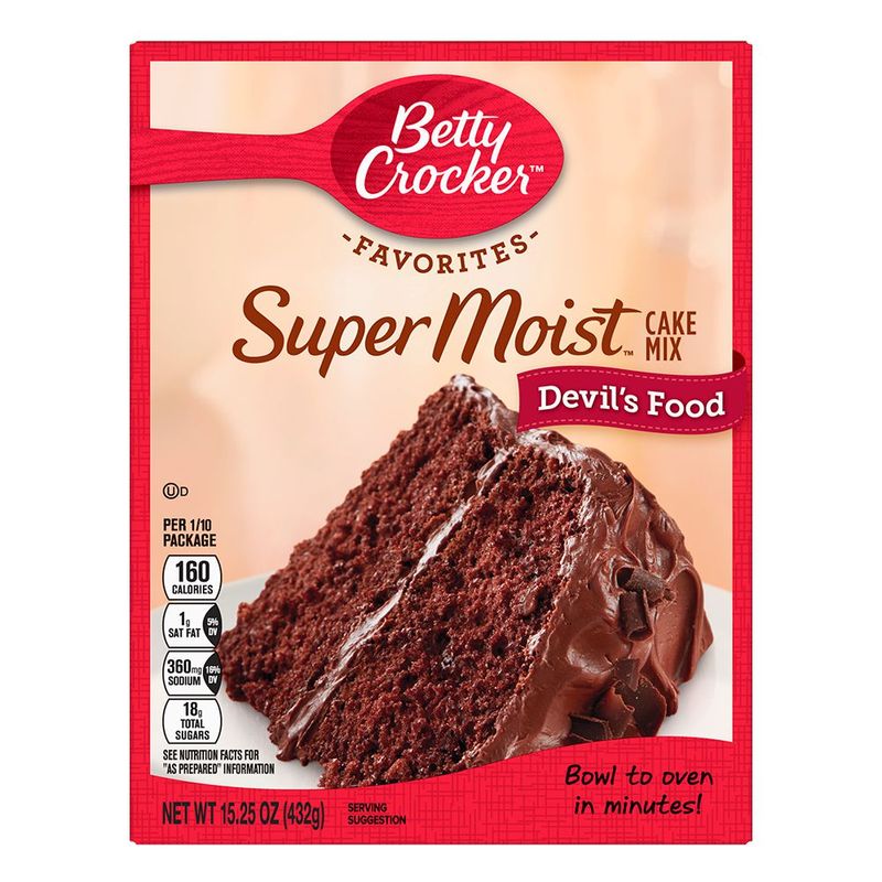 MEZCLA PARA TORTA DE CHOCOLATE BETTY CROCKER MARCA EXC