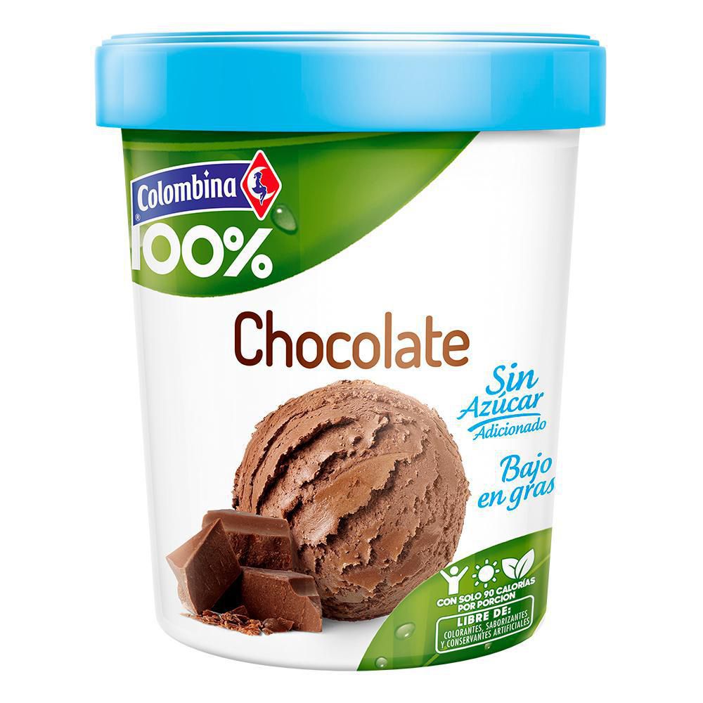 Helado Chocolate Sin Azucar Colombina 660 Gr