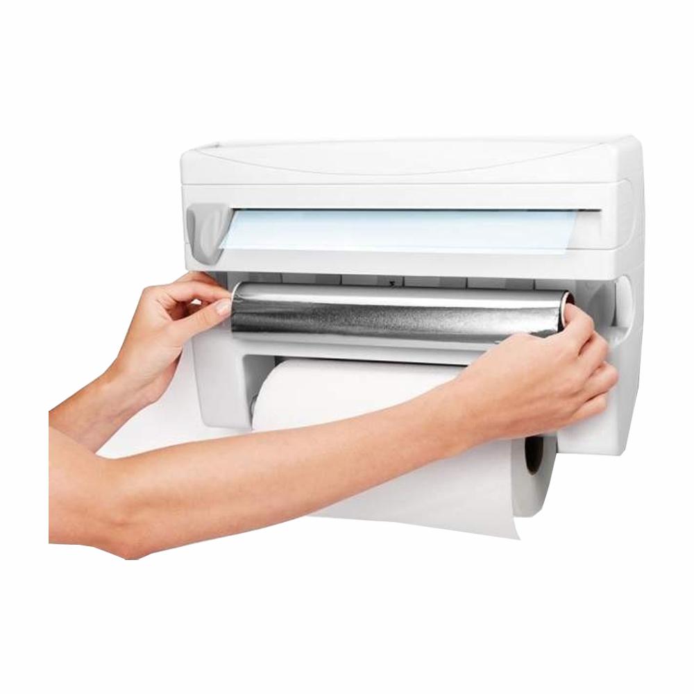 REGRESÓ🤩 Dispensador 3 en 1 para papel toalla, papel film y papel alu
