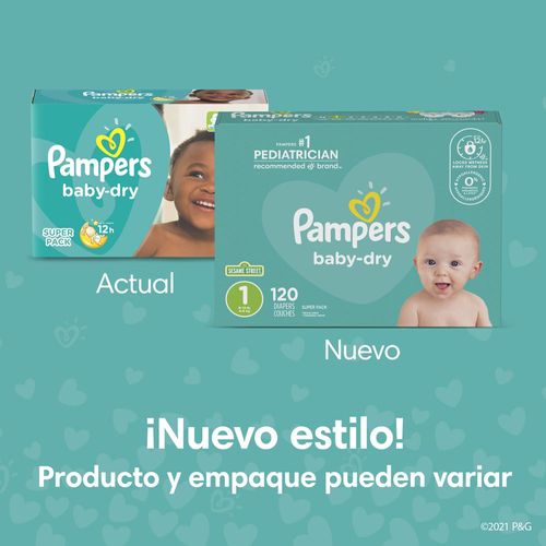 Pañales Baby Dry Etapa 3 PAMPERS MARCA EXCLUSIVA 32 und