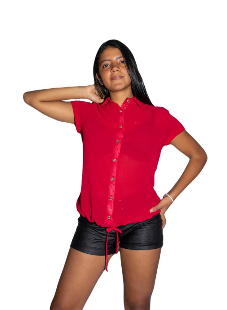 Camisa botones discount manga corta mujer