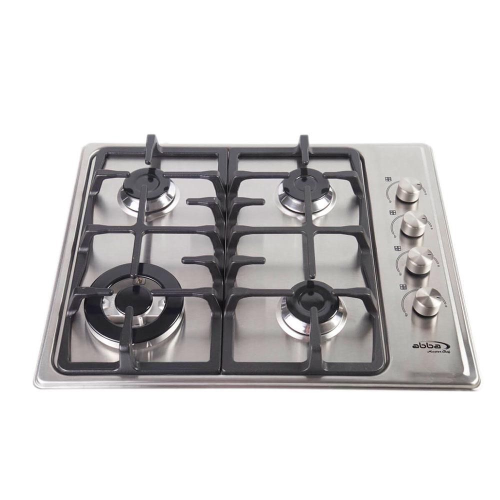 Cubierta empotrable ABBA 60.000 x 9.300 cm Acero inoxidable 4 puestos Gas propano CG4PLX TC img #1