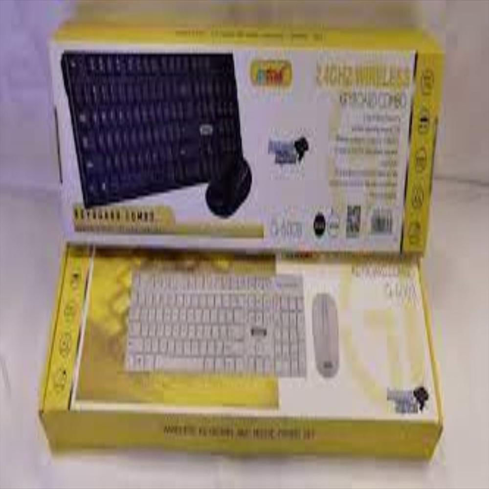 Combo Teclado Y Mouse Inalambrico Andowl Q 5003 Carulla 0091