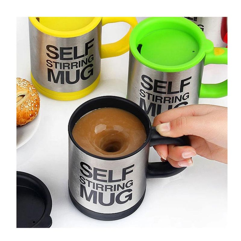 Vaso Mug 400Ml Mezclador Negro Taza Eléctrica Poci