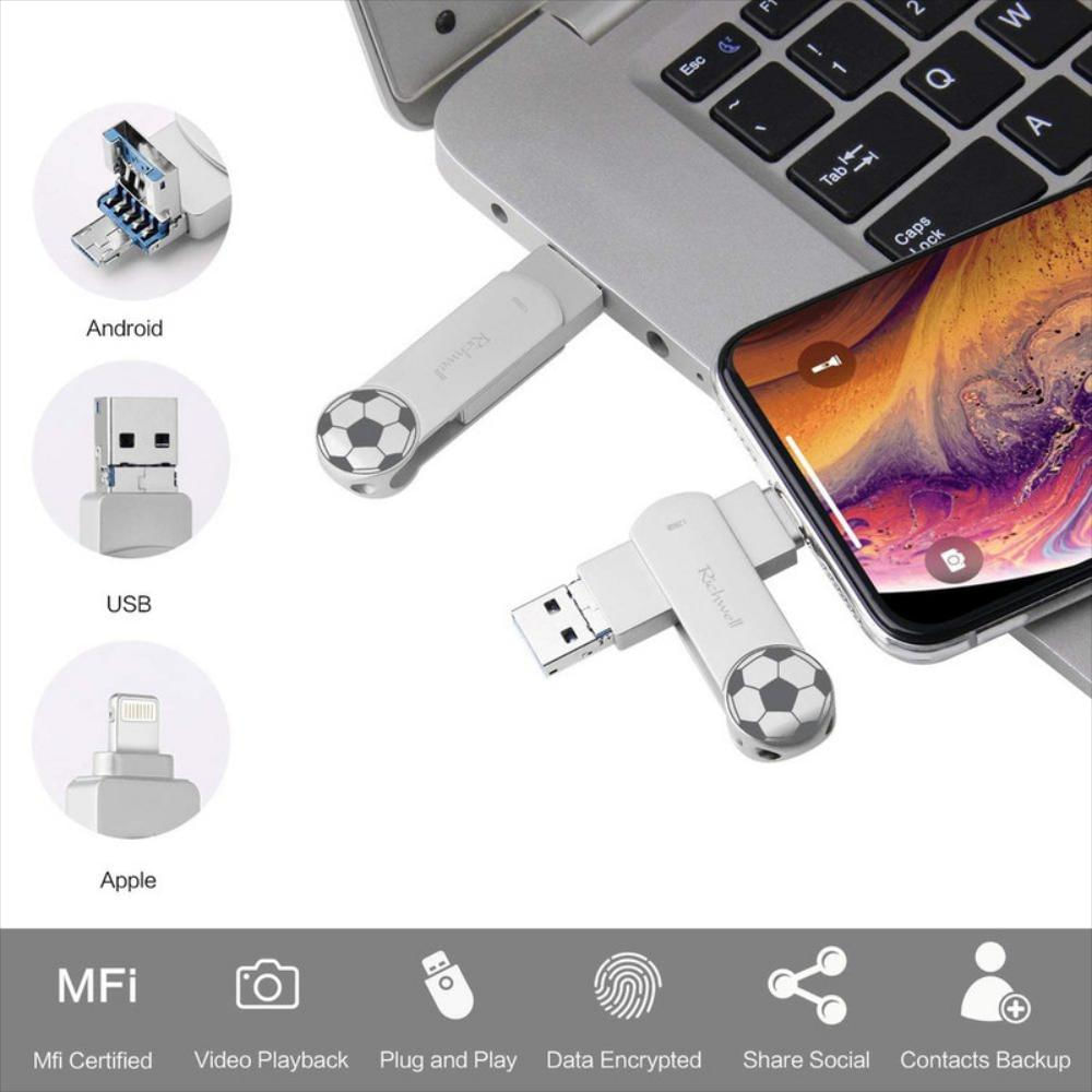  Apple MFi - Memoria USB para iPhone de 128 GB con