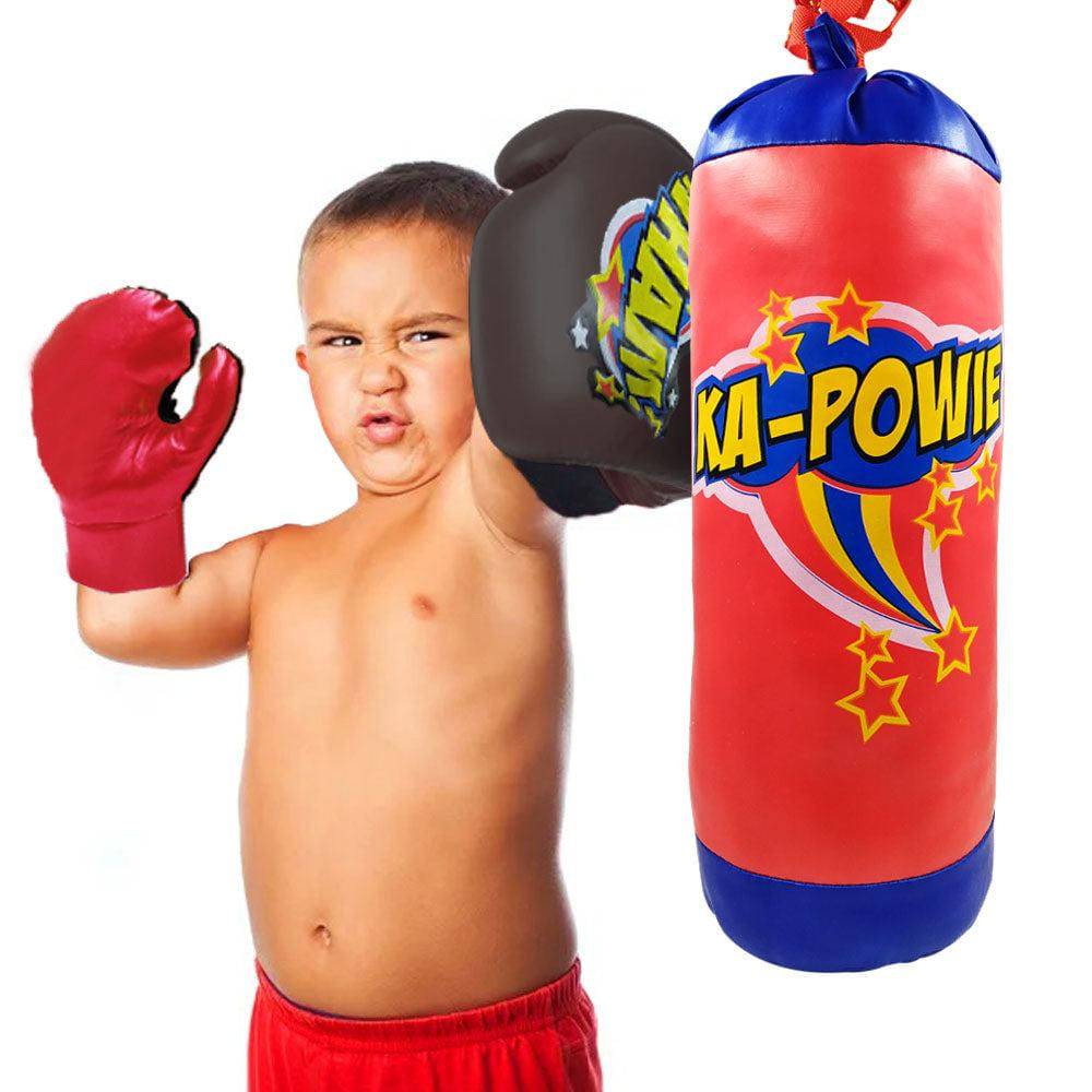 Set Boxeo Niños Guantes Saco Boxing Infantil Jugue