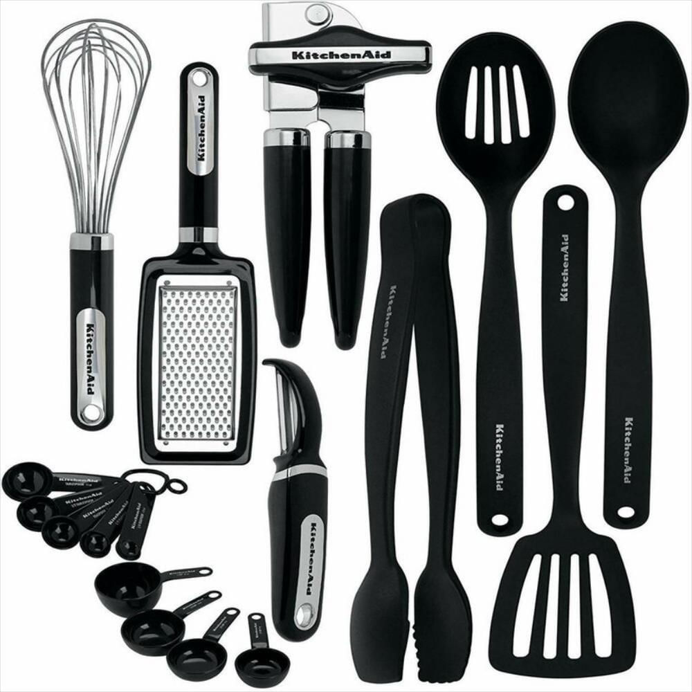 Set 15 utensilios de cocina negros KitchenAid - Claudia&Julia