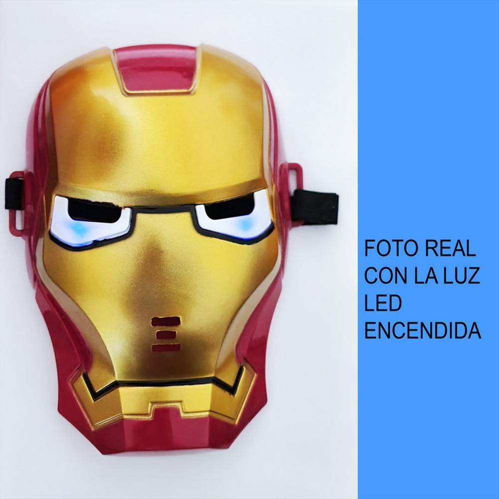 Mascara Iron Man Luz Led Juguete Para Disfraces