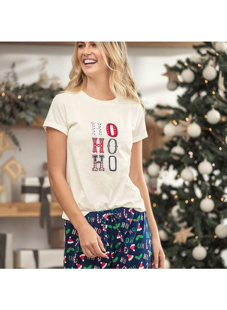 Pantalón de pijama para mujer con estampado de navidad