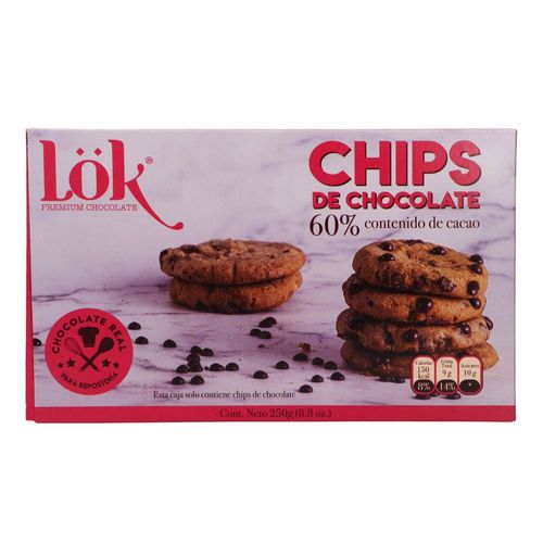 Chips Chocolate Cacao LOK PREMIUM PRODUCTS 250 gr