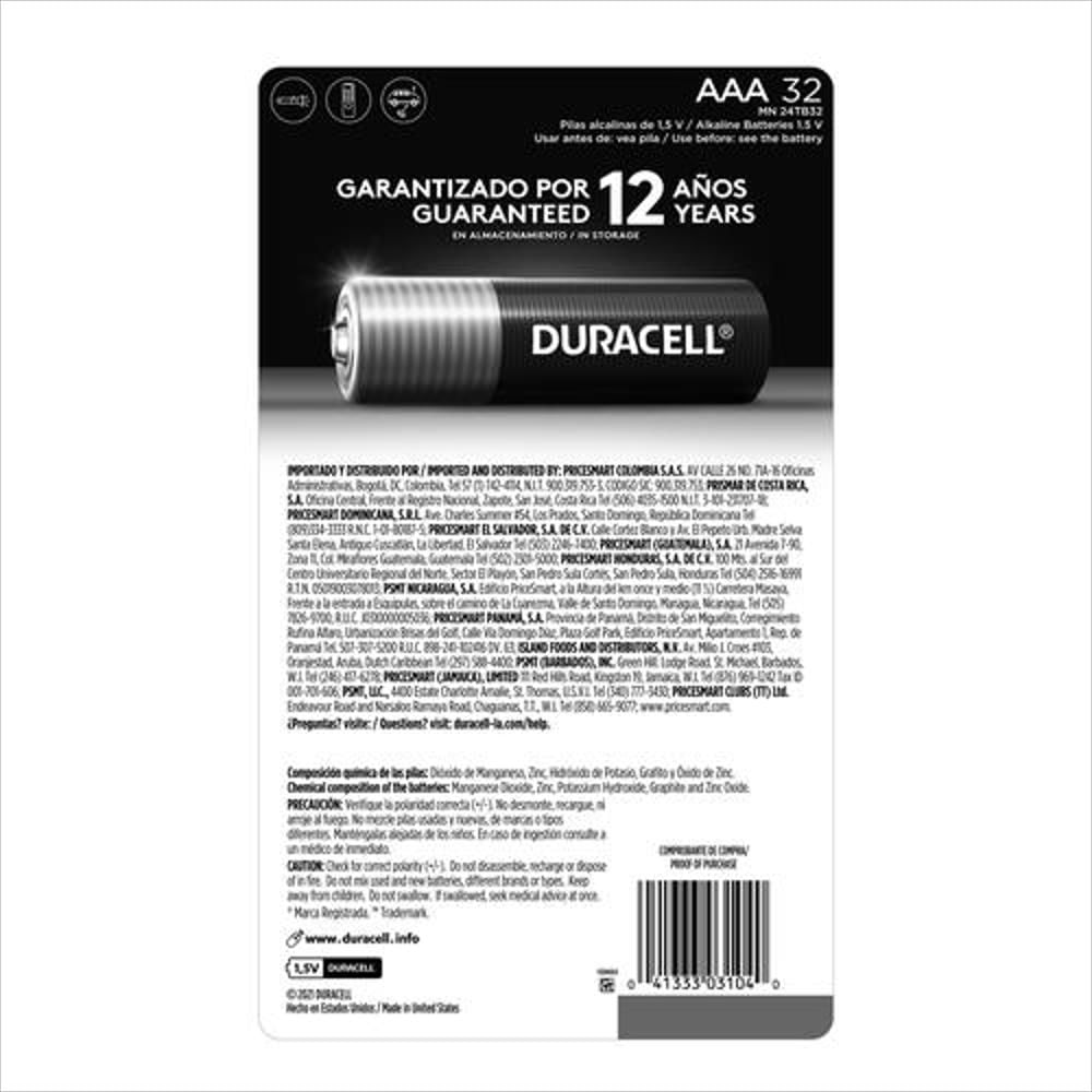 Pilas a Duracell Alcalinas Pack De 32 Baterias Carulla