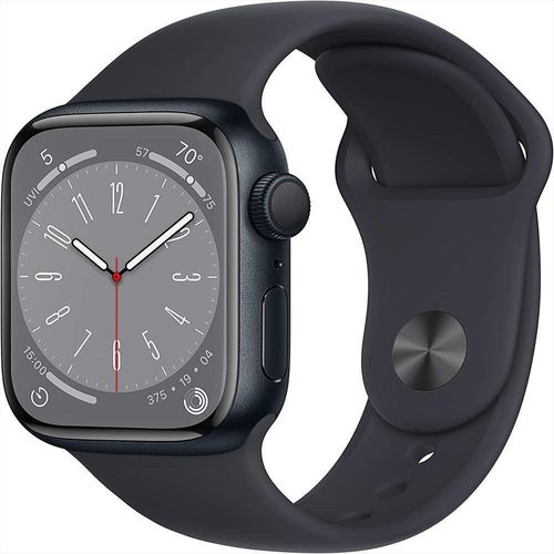 Apple Watch Serie 8 Gps De 45Mm Con Caja De Aluminio Negro Con Correa Deportiva De Medianoche